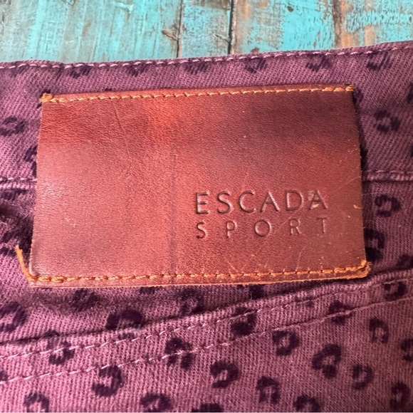 Escada Sport Burgundy Printed Pants Size 29 - Picture 10 of 12